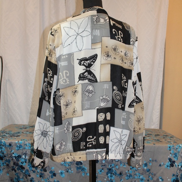 Alfred Dunner Patchwork Print Jacket - Picture 4 of 5